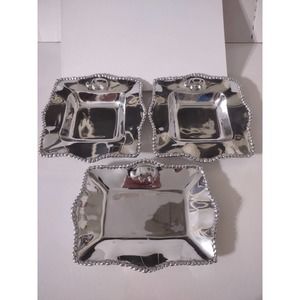 Beatriz Ball Elephant Motif Silver Tone Metalware Trays/Dish